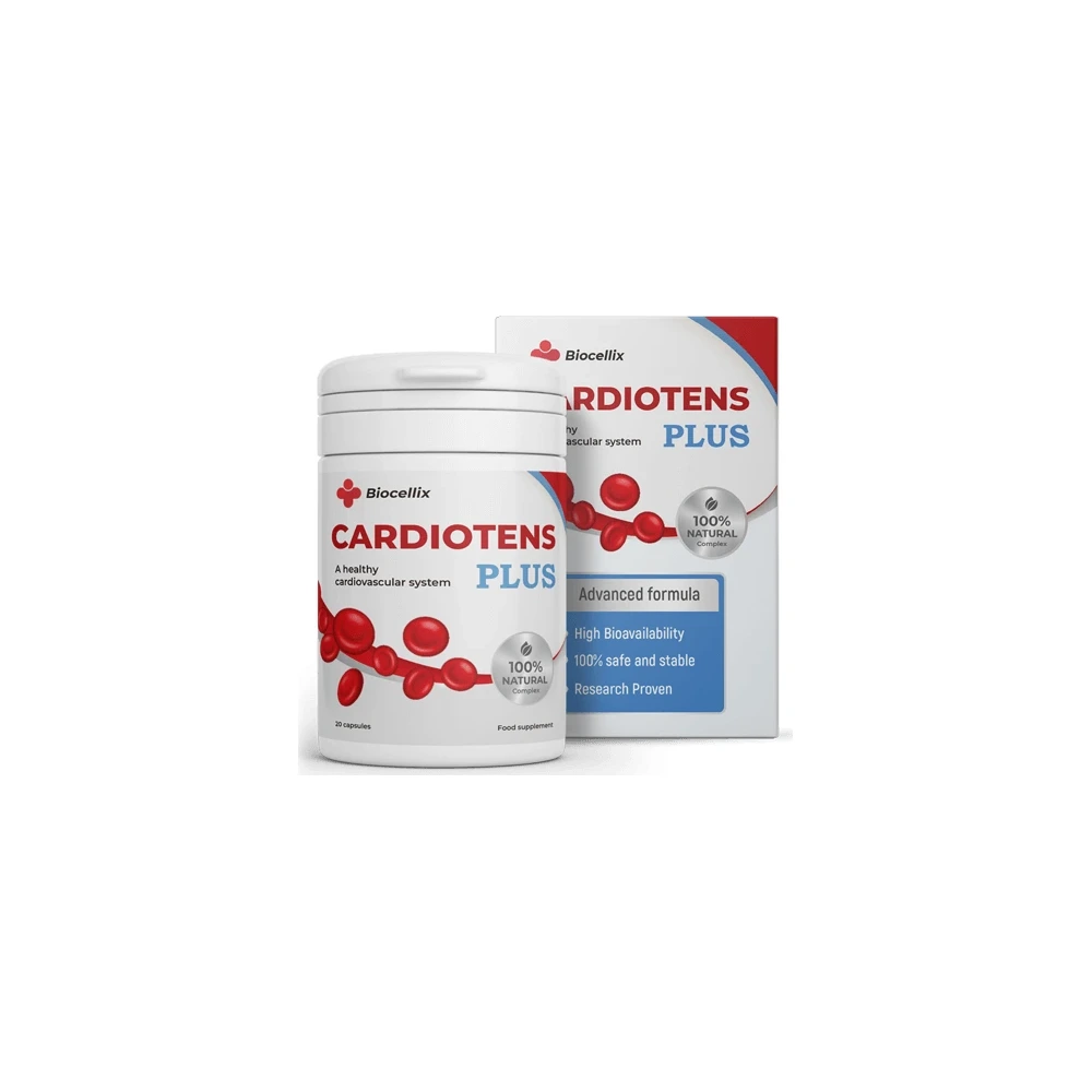Cardiotens Plus · Cápsulas · Frasco de cápsulas
